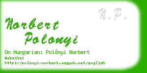 norbert polonyi business card